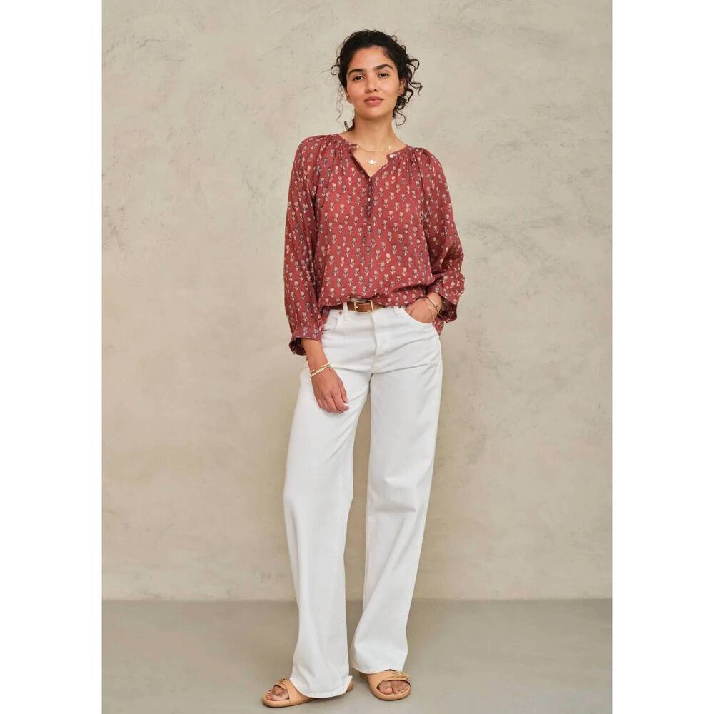 NEW M.A.B.E. ari long sleeve top in berry